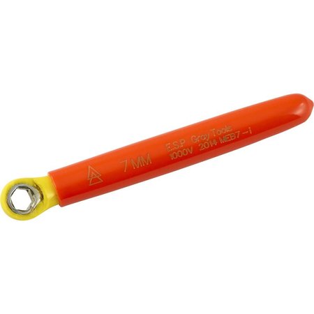 GRAY TOOLS Combination Wrench 7mm, 1000V Insulated MEB7-I